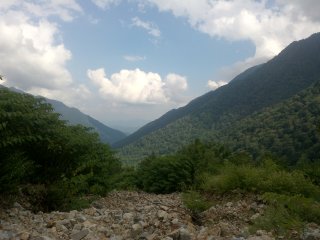 大沢小屋を目指して