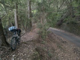 道路途中でビバーク