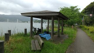 海上自衛隊舞鶴教育隊近くの東屋