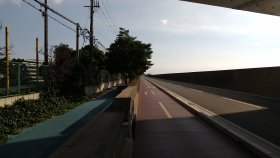 武庫川　釣り公園へ向かう道