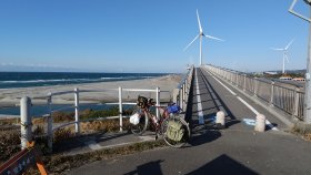 太平洋自転車道　菊川河口　潮騒橋