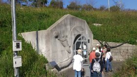 亀の瀬地すべり対策事業杭工見学