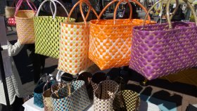 梅野小路公園　フリマPPバンド利用の籠