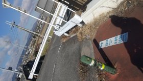 道外しポイント　和歌山港行きの大胆な表示　